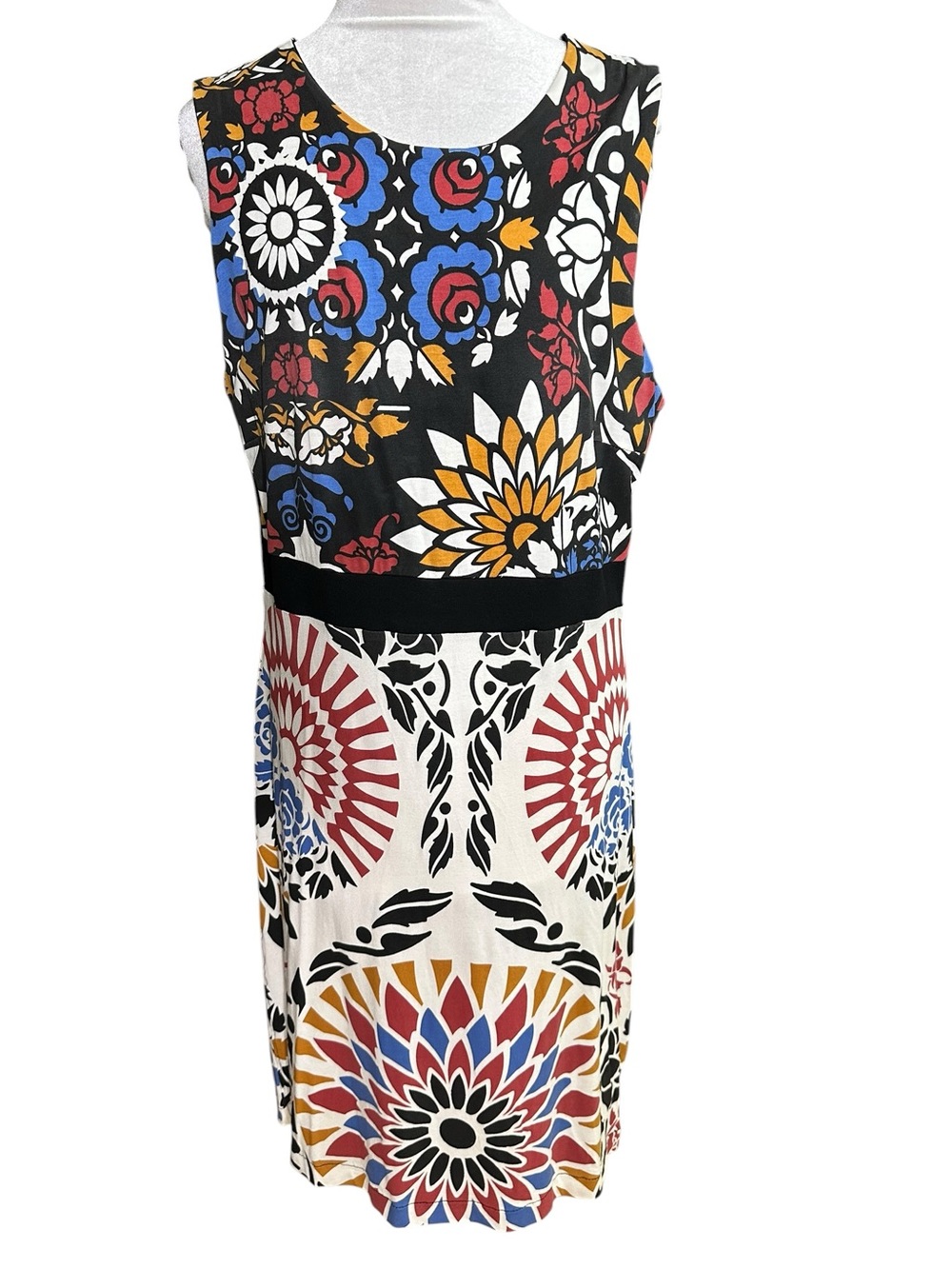 DESIGUAL Geometric Pattern Sleeveless Multicolor Dress. Size XL